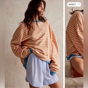 Classic Striped Oversized Crew